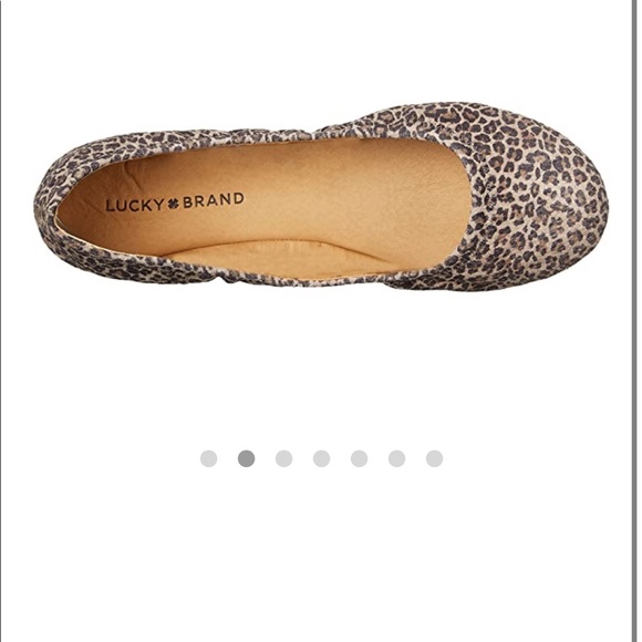 Lucky Emmie Sz 6 1/2 Leopard Cheetah Animal Print Ballet Flat Sz 6.5 - Picture 4 of 5